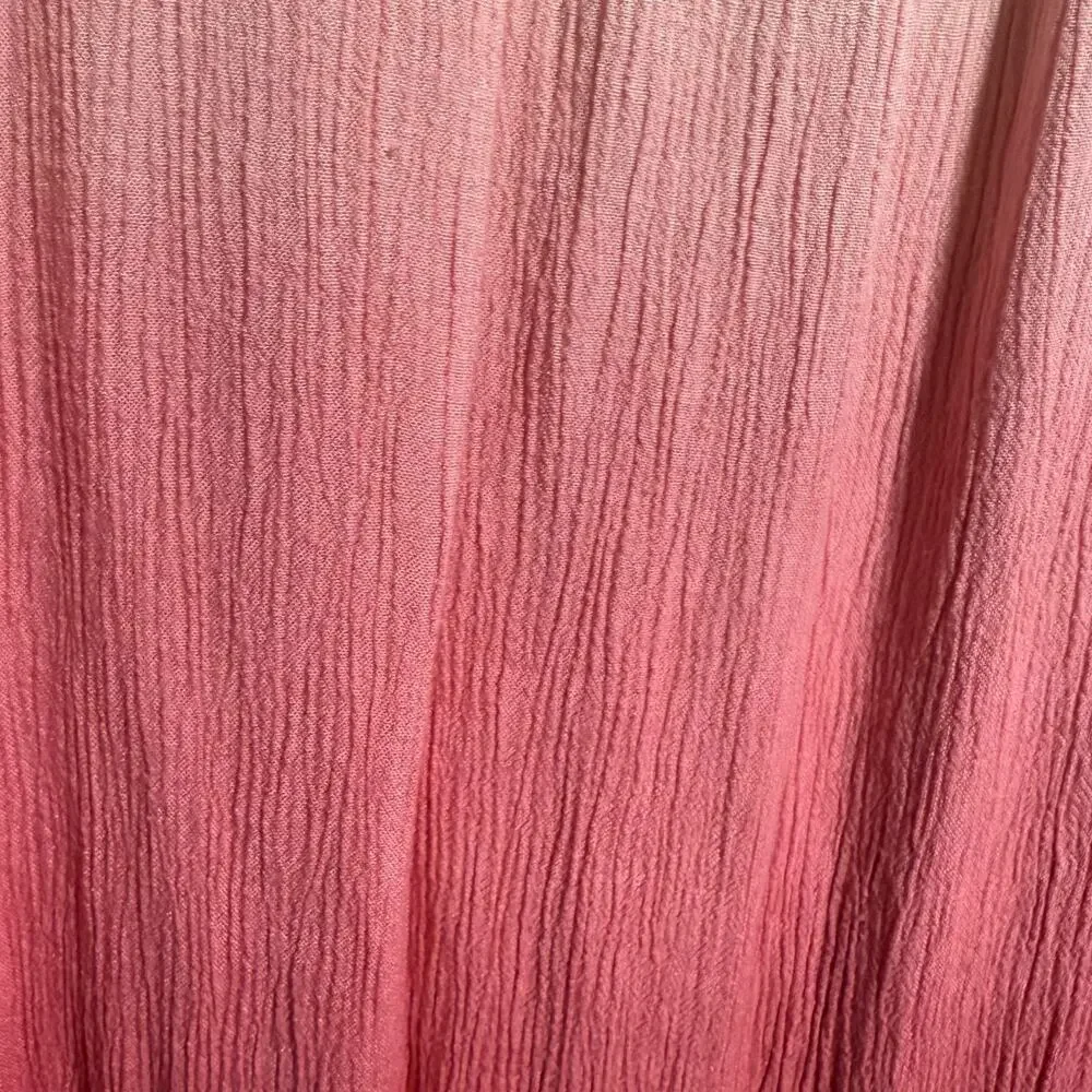 Woman Within Pink ombre crepe material midi dress with pockets 1X